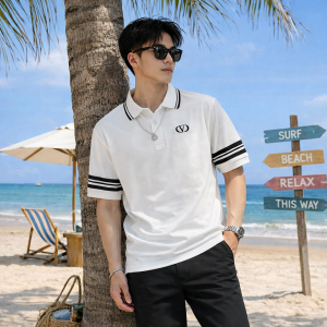 Áo Polo Nam Valentino Modern  – Phiên Bản Phối Cổ Và Tay Sọc